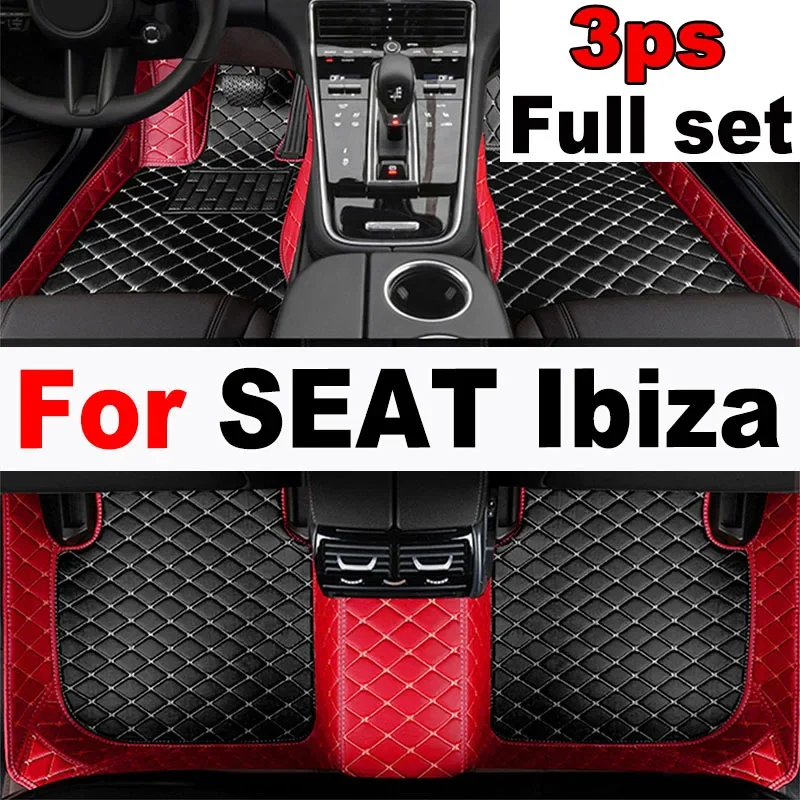 

Car Floor Mats For SEAT Ibiza 6J 6P MK4 2008~2017 Waterproof Rugs Durable Carpets Luxury Leather Mat Car Accessories 2009 2010