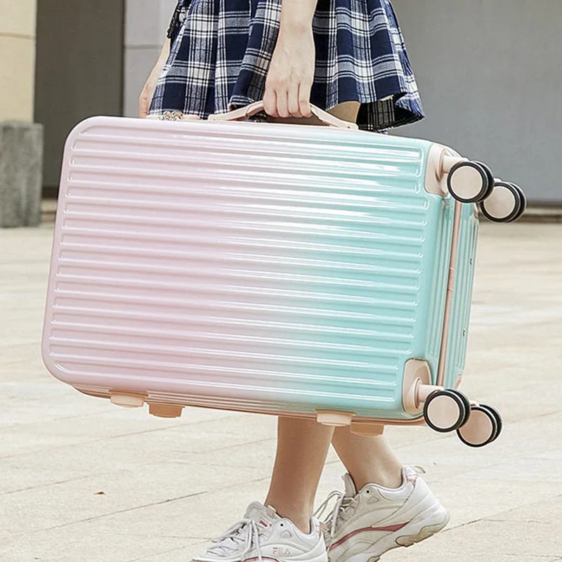 Luggage Trolley Case Men\'s and Women\'s Travel Classic Gradient Color New 20 Inch Zipper Password Box Boarding Case Suitcase Pack