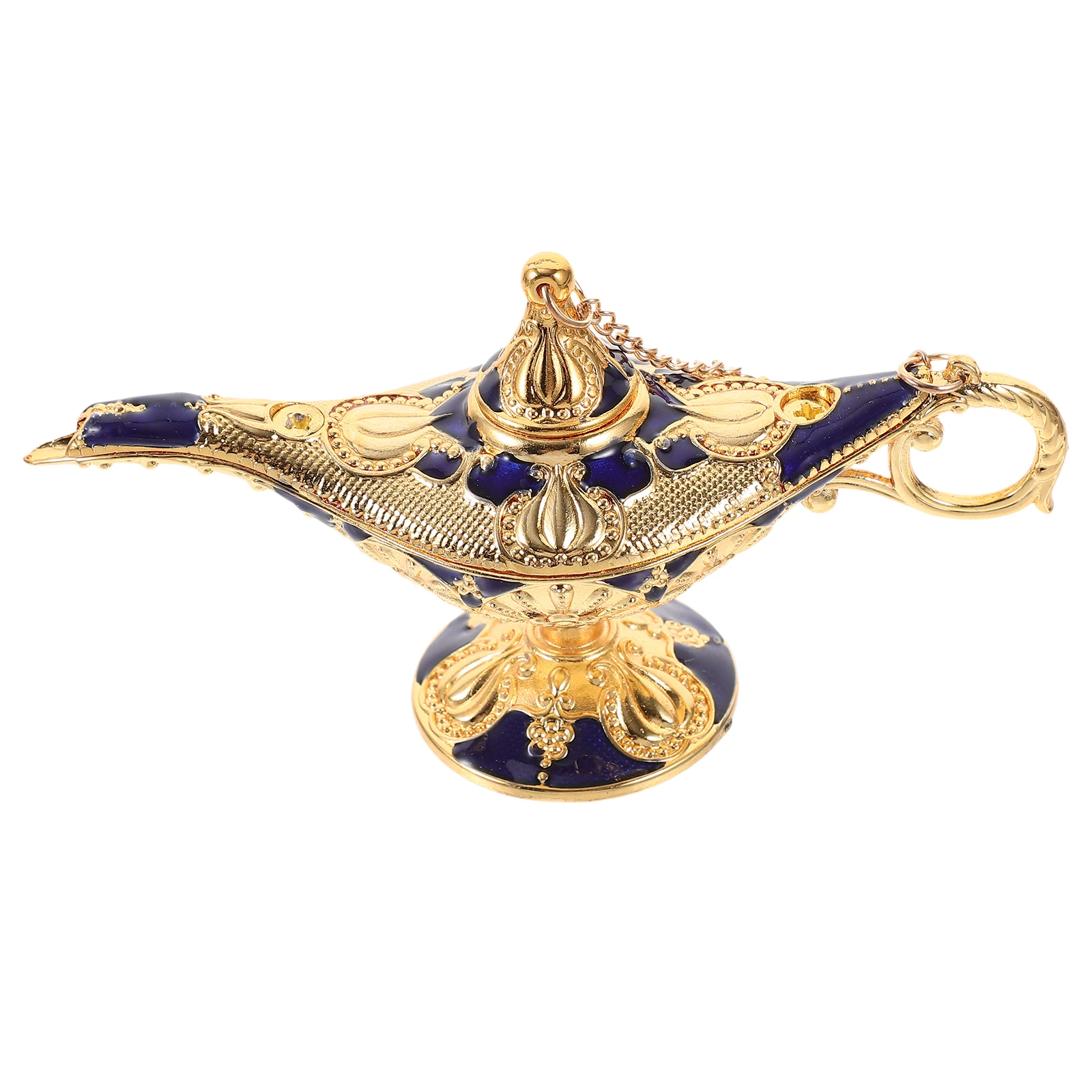 

Golden Decorative Item Small Red Metal Carved Vintage Charming Desktop Model