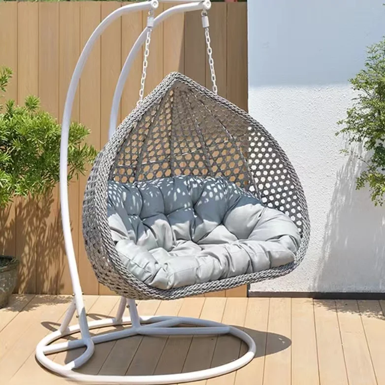 Outdoor 2 Seater Swing Sling Chair Natural Patio Furniture