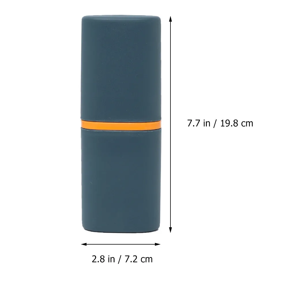 2Pcs Premium Toothbrush Case Storage Box Portable Two-in-One Toothbrush Cup with Rounded Corners for Home Travel Use Dark Blue