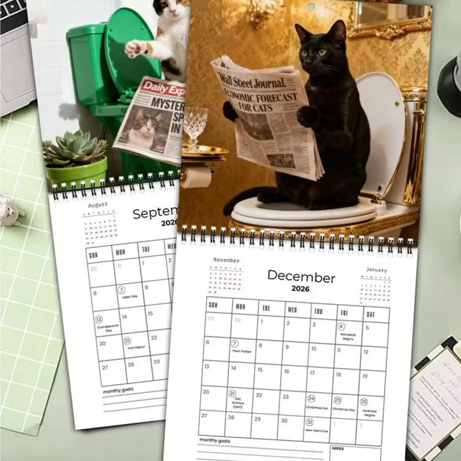 Funny Calendar 2026 Monthly Thick Paper with Notes Funny Wall Calendar 2026 Planner for Home Decor Office School Classroom