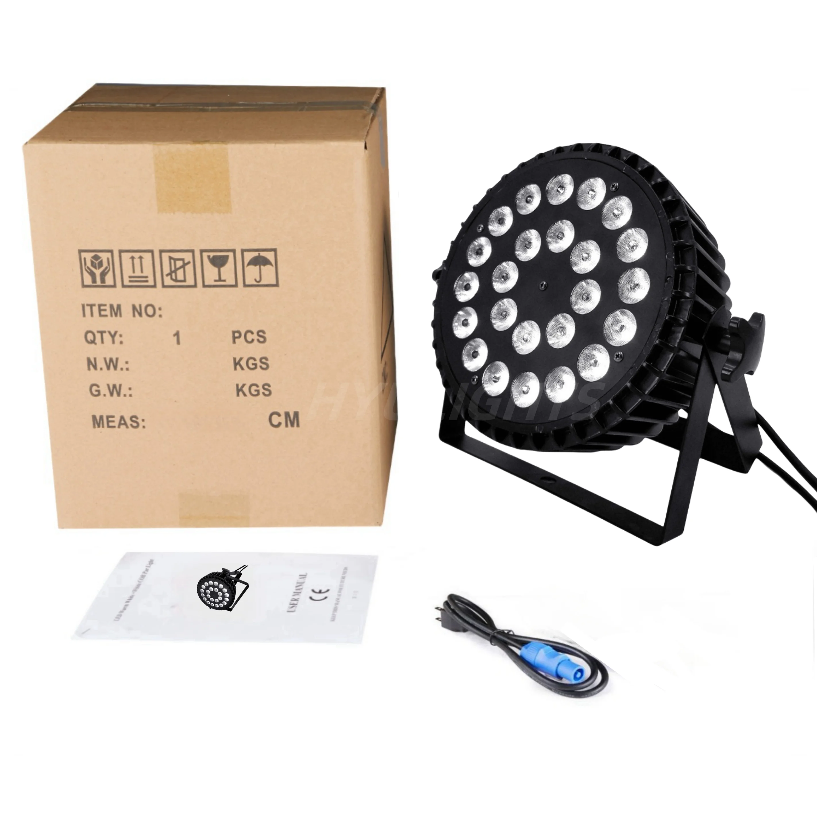2 Stück Aluminium LED Par Licht 24x18W RGBWA UV 6in1 200W LED Bühnenlicht Professionelle Bühnenbeleuchtung DJ Wash Light – Detail 5