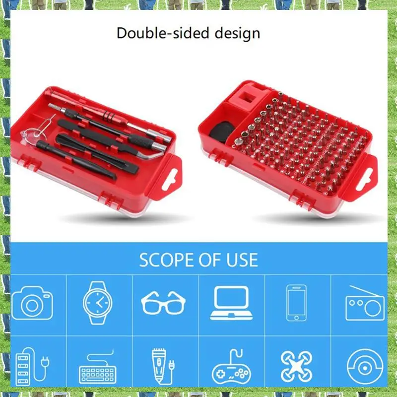 

FTS 108 PCS Screwdriver Set As Shown Steel 4Mm Precision Plum Triangle Screwdriver Screwdriver Mobile Phone Maintenance Tool Box