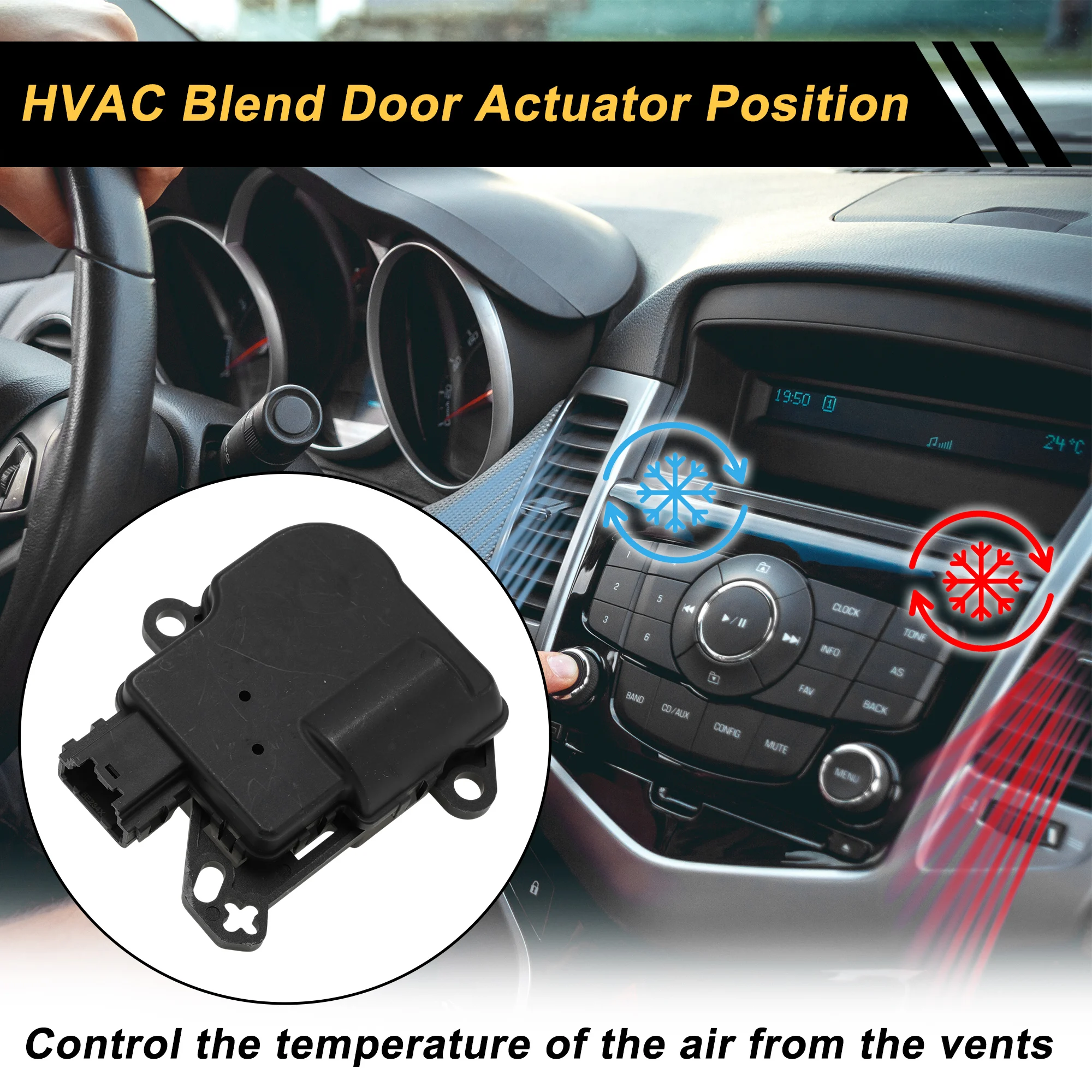 Siłownik mieszalnika nagrzewnicy HVAC UXCELL do Forda Explorera 2011-2017 nr AA5Z19E616C