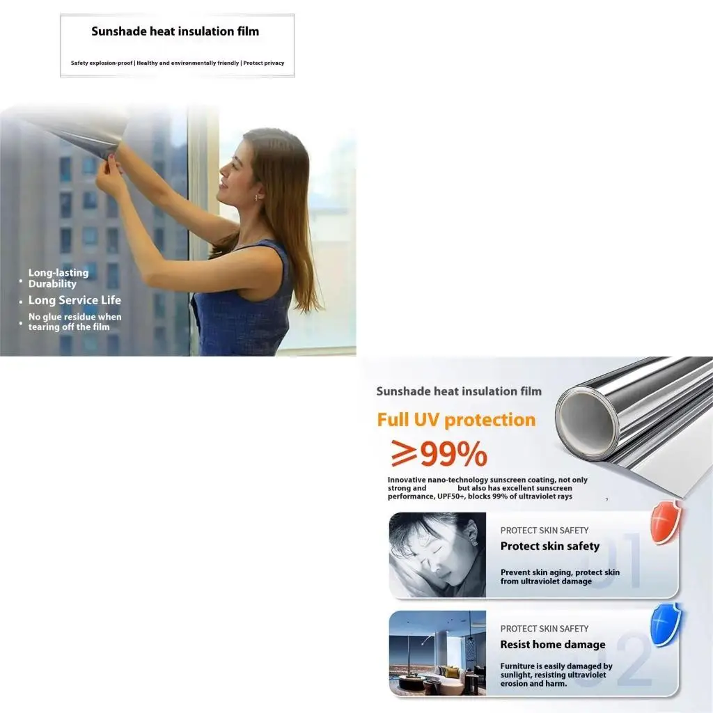 Sun Barrier Window Cling Heat Rejection Way Visibility Quick Installation