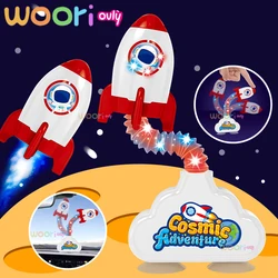 Ovly juguete para niños pequeños 1-3 nave espacial astronauta antiestrés Pop Tube Fidget Luminous Toys Gift Bubble Balls descompresión Pipe Fidget