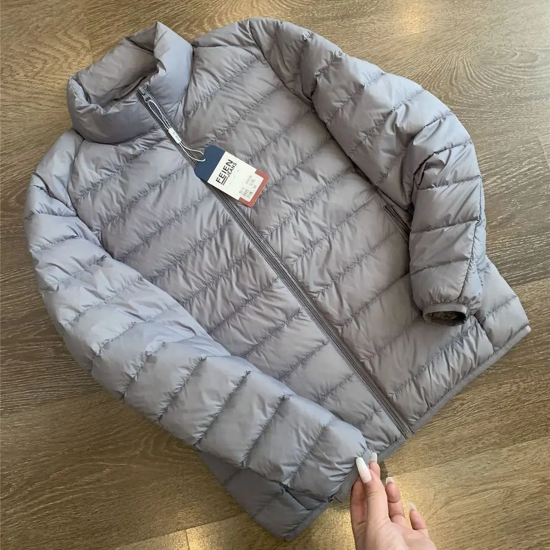 Jaet en coton ultraléger pour hommes, grande taille, Parka fine et chaude, coupe ample, manteau en coton, élément de nœud, automne hiver