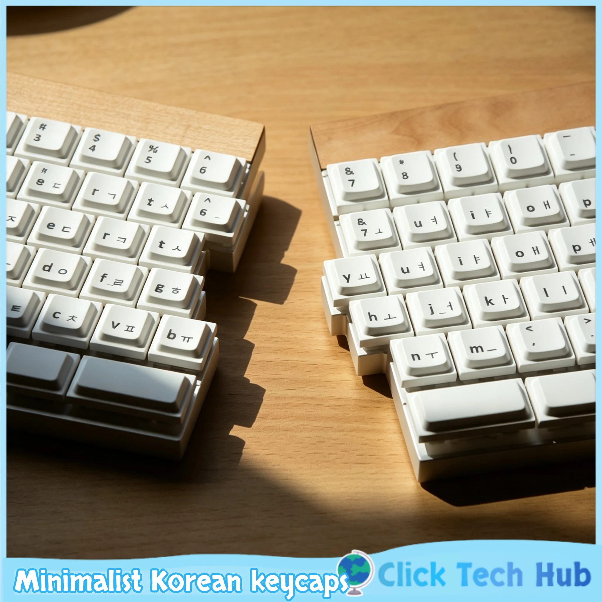 Minimalist Style Korean Keycaps Cross Low Axis Pbt Thermal Sublimation 75% Customized Mechanical Keyboard Replacement Keycaps