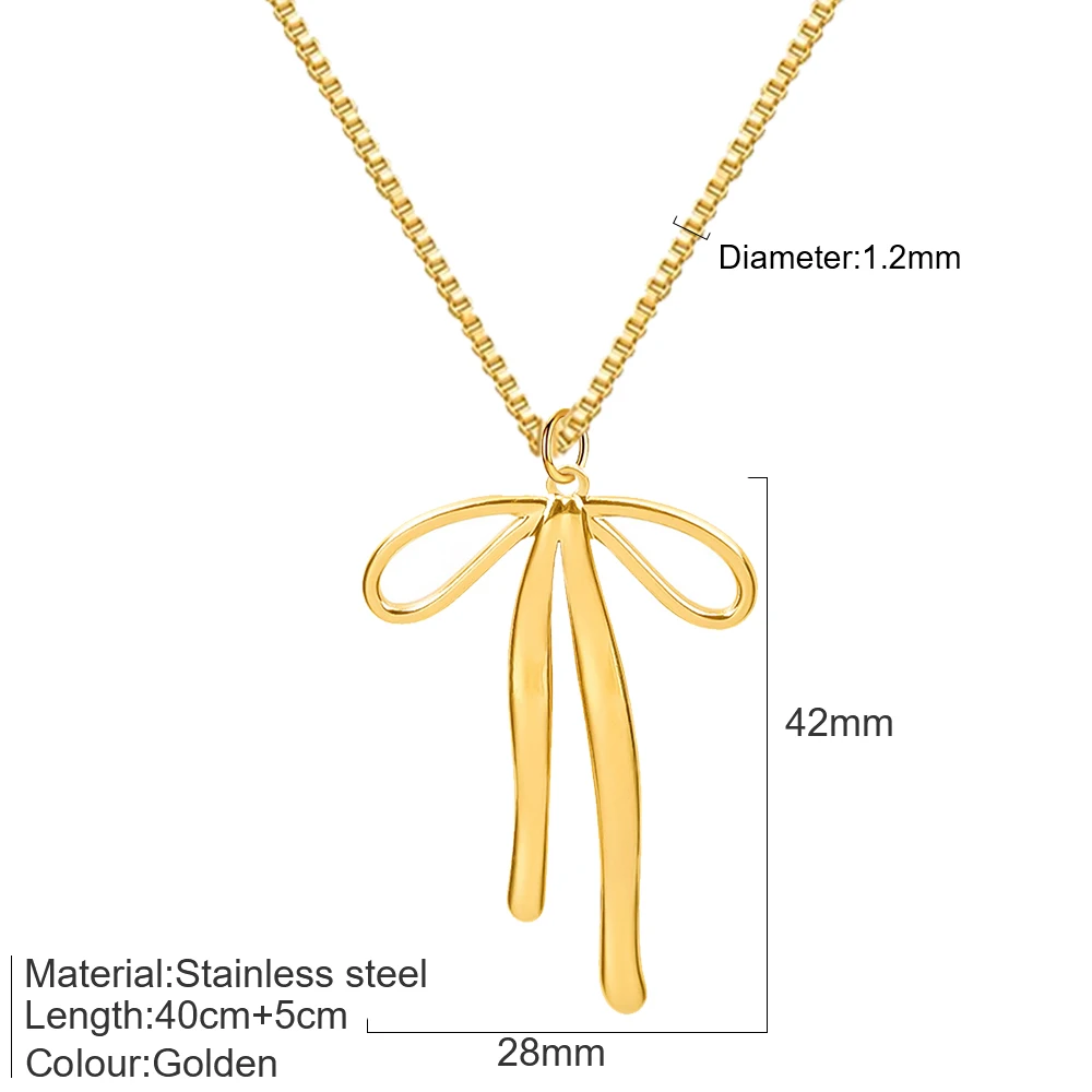 Delicate Necklace 2024 New Bow Snake Pendant DIY Accessories Luxury Designer Jewelry Wholesale Girlfriend Gifts Bulk Wholesale image 4