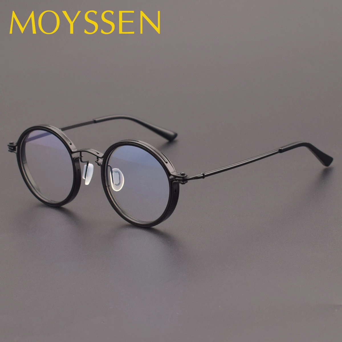 

Luxury Brand Designer Man Vintage Round Acetate Titanium Frame Eyeglasses Women Tavat Style Circle Optical Myopia Lenses Glasses