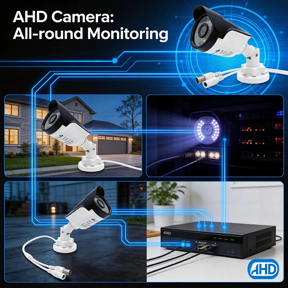 5MP 1080P AHD Sicherheitskamera Infrarot-Nachtsicht Wasserdicht für Außen- und Innenbereich CCTV-Überwachungsmonitor JIENUO – Detail 4