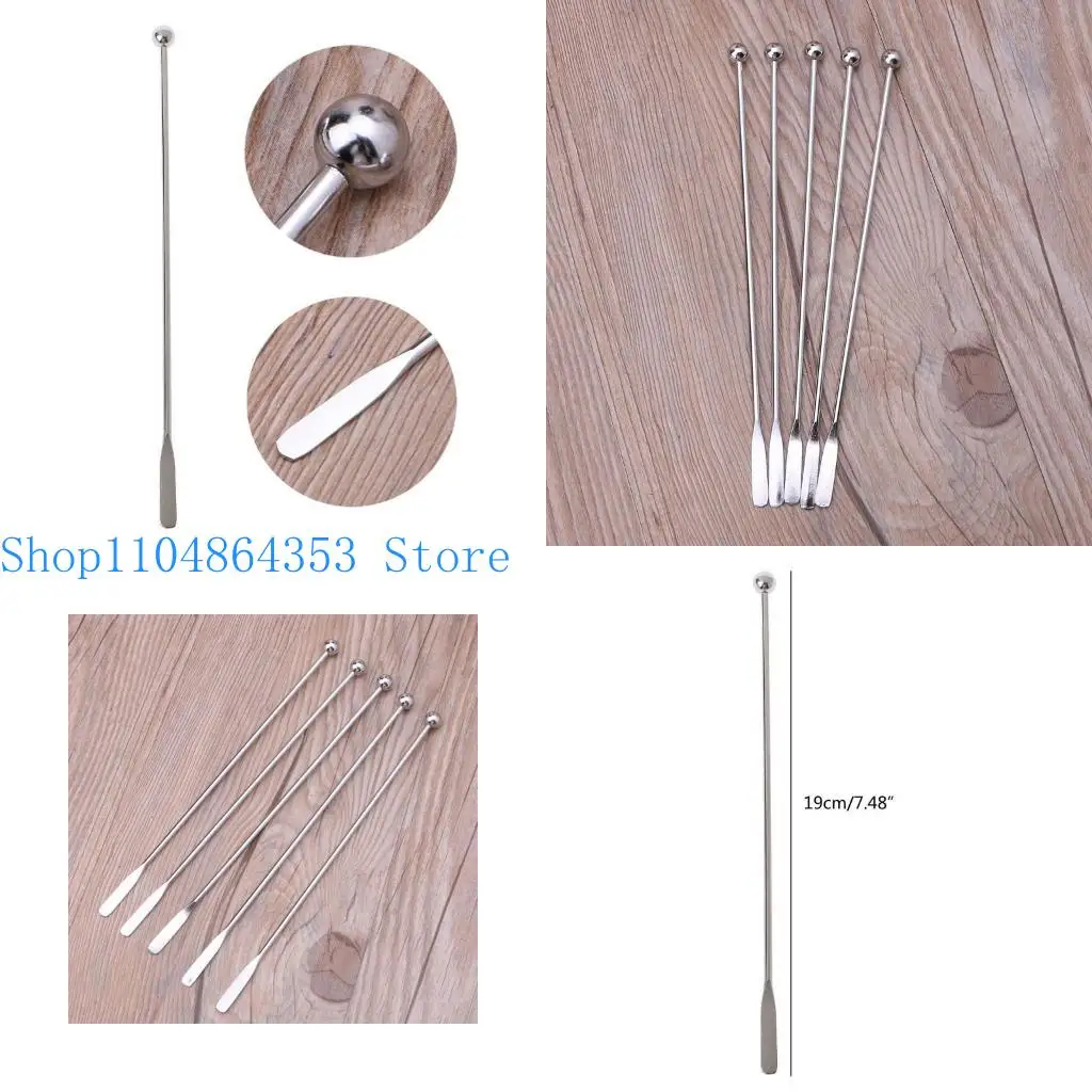 

652F 5Pcs Stainless Steel Reusable Epoxy Resin Mixing Sticks Resin Stirrers Tool