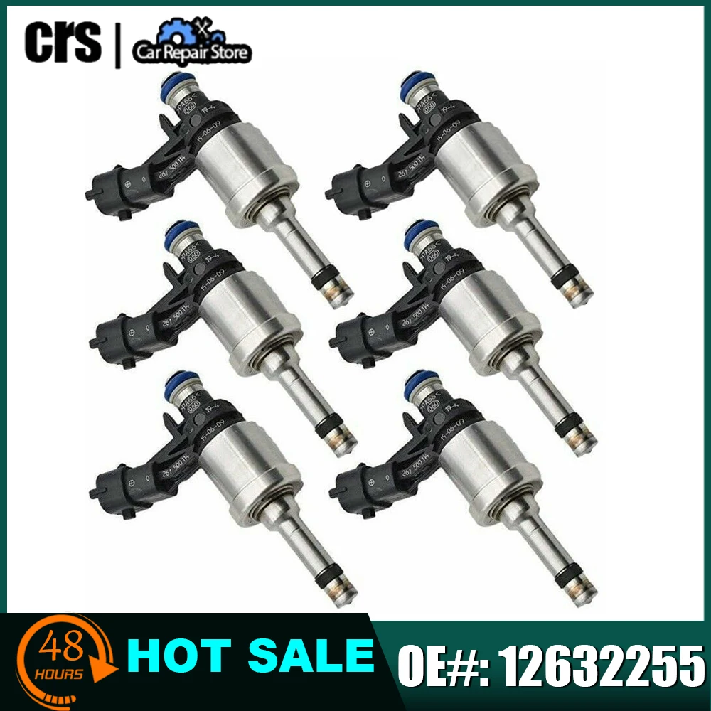 

New 6Pcs Fuel Injector 12632255 For Holden Buick Enclave Lacrosse Chevrolet GMC Saturn Commodore Cadillac VE SV6 3.6 i V6 LLT