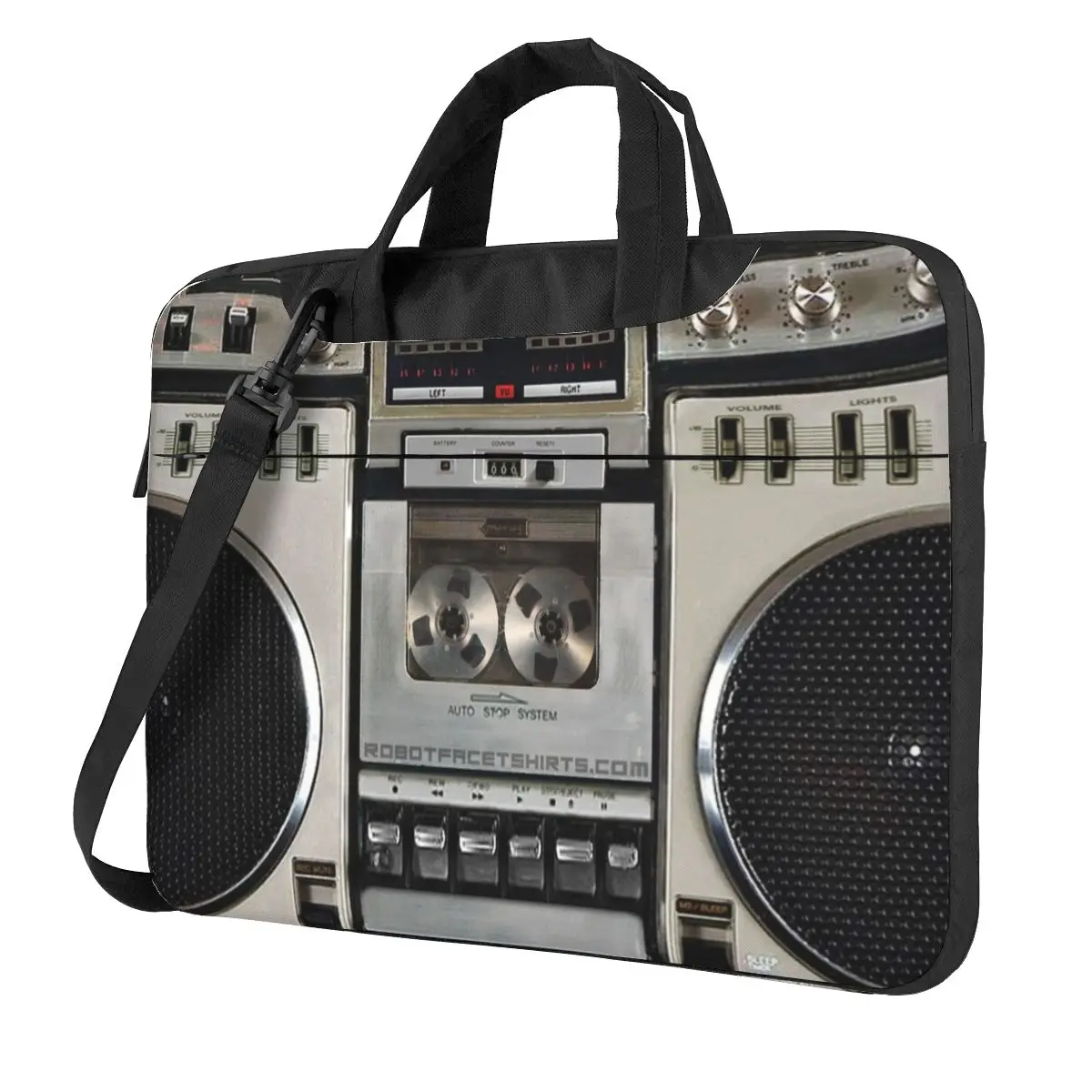 

Vintage 80s Boombox Ghettoblaster1 Laptop Bag Protective Case Computer Bag 13 14 15.6 Crossbody Notebook Pouch For Macbook Pro