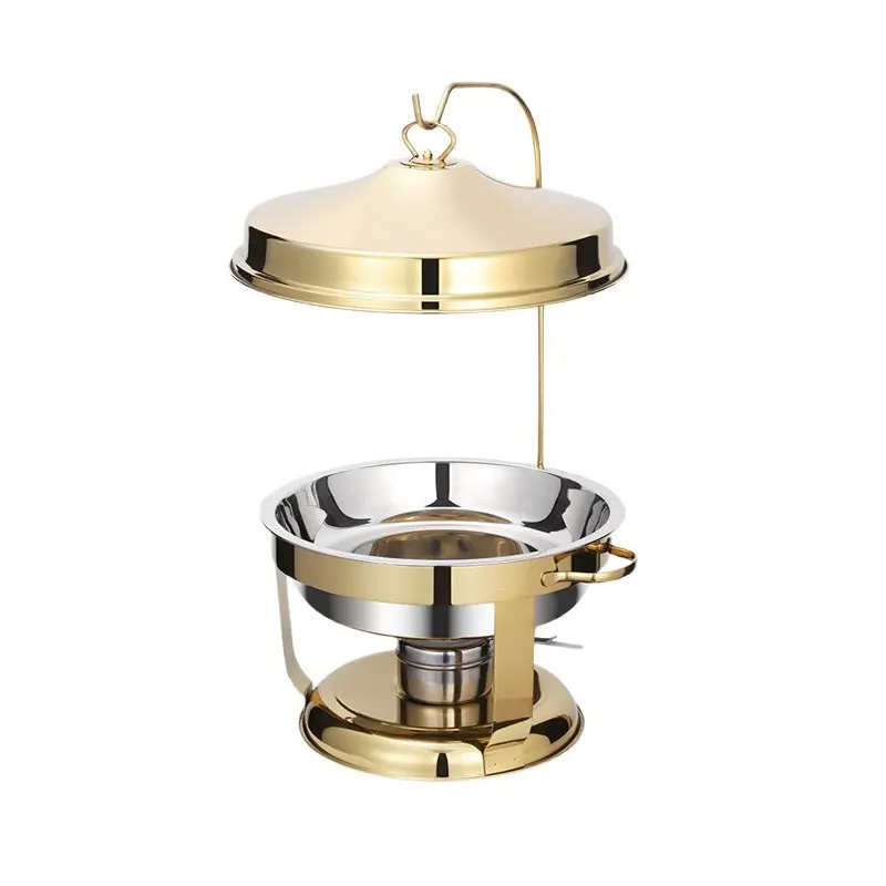 

Hotel Restaurant Catering Supplier Hanging Food Insulation Stove Stainless Steel 9L Round Buffet Warmer