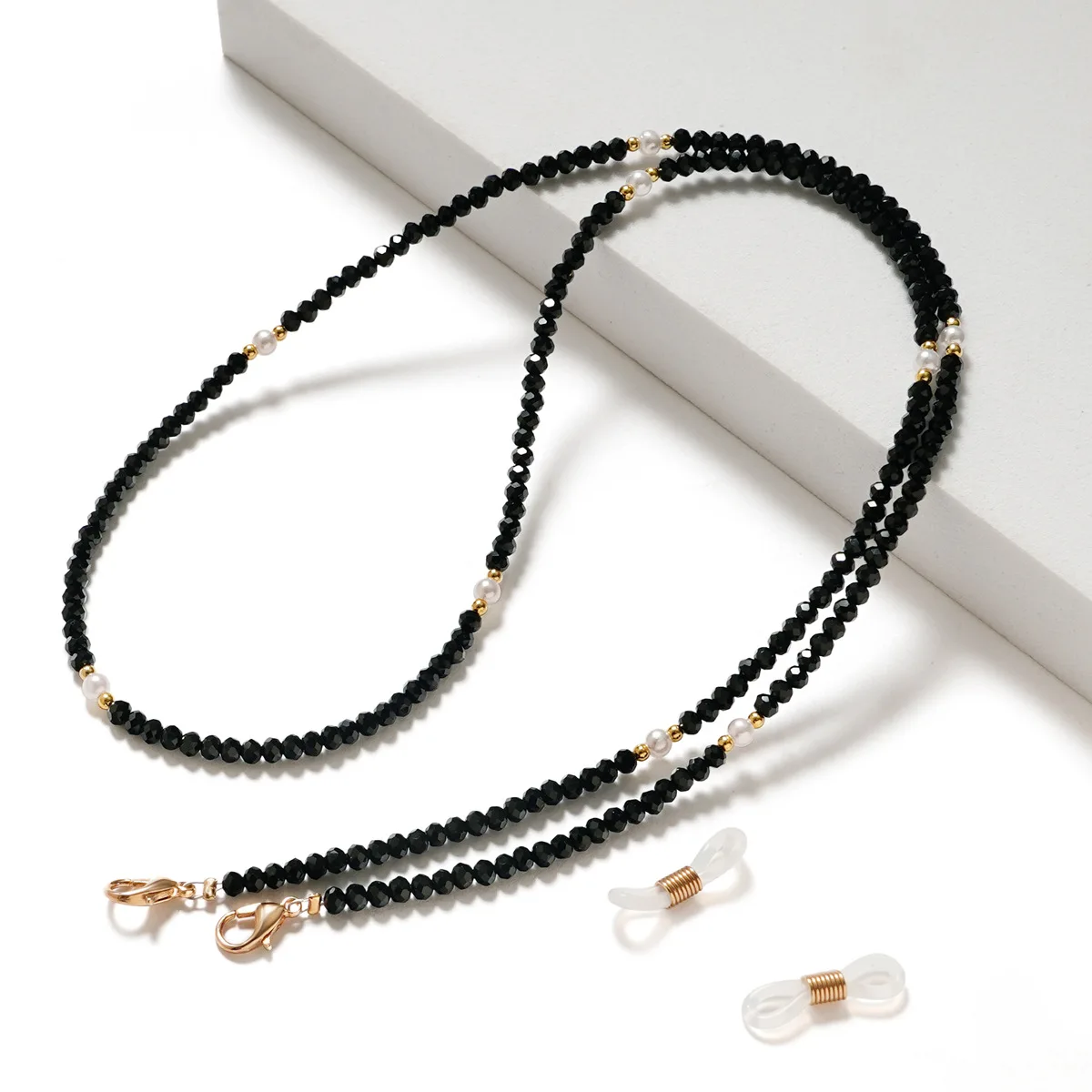 Perle Kristall Gläser Kette Damen Modische Sonnenbrille Lesebrille Auge Hängende Kette Hängendes Seil Einfaches Design