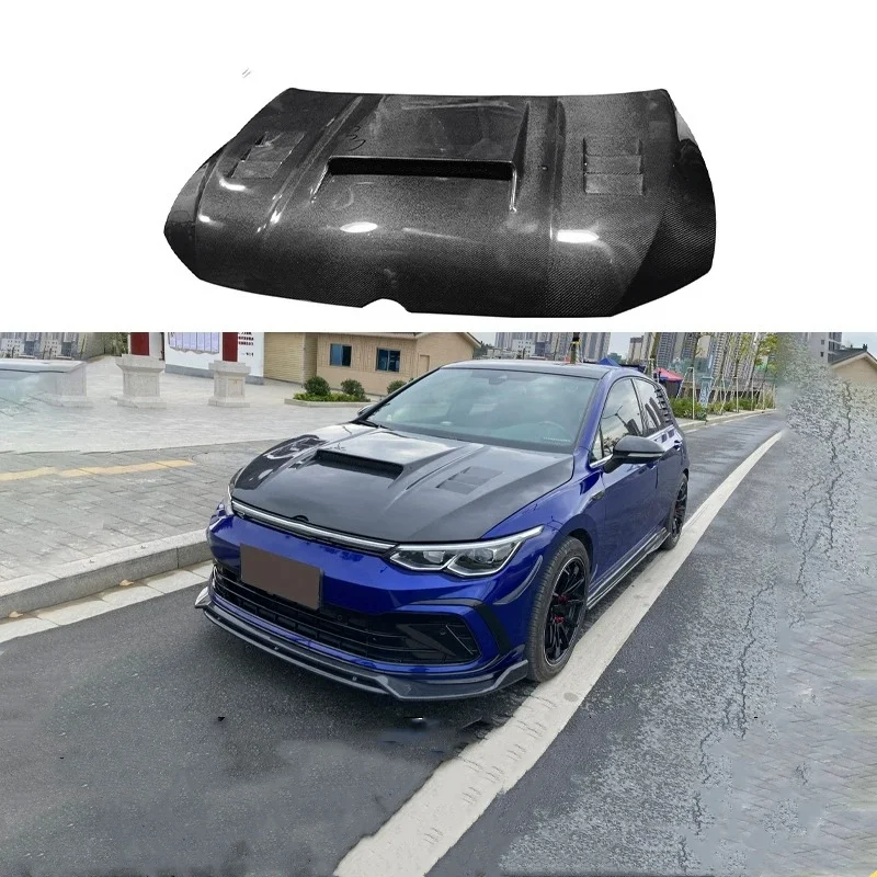 

Car Engine hood engine cover for Volkswagen vw Golf 8 GTI modified carbon fiber light weight accessories