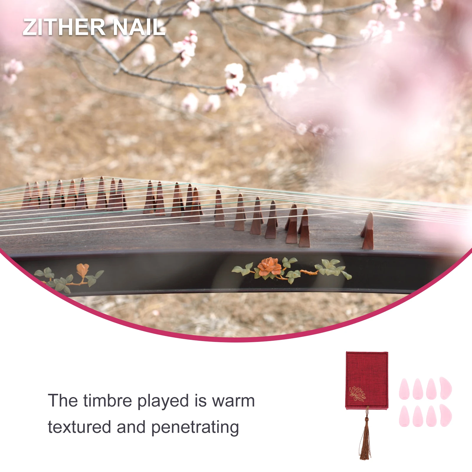 

Crystal Nails Guzheng Playing Accessories Fingertip Protection Covers for Picks Nylon Protective