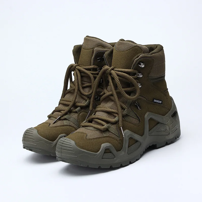 Outdoor Hiking Shoes Man Wear-Resistant Tactical Boots Four Season Mountaineering Ankle Boots High Top Climbing Training Shoes