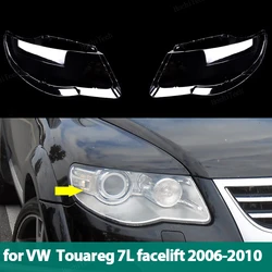 Car Headlamp Cover Headlight Lens Glass Cover Lampshade Bright Shell Lens Covers For Volkswagen VW Touareg 7L facelift 2006-2010