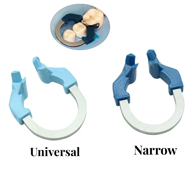 1pcs Dental Sectional Matrix System Universal Narrow Sectional Contoured Matrix Bands Titanium Clamping Ring Dentist Materials