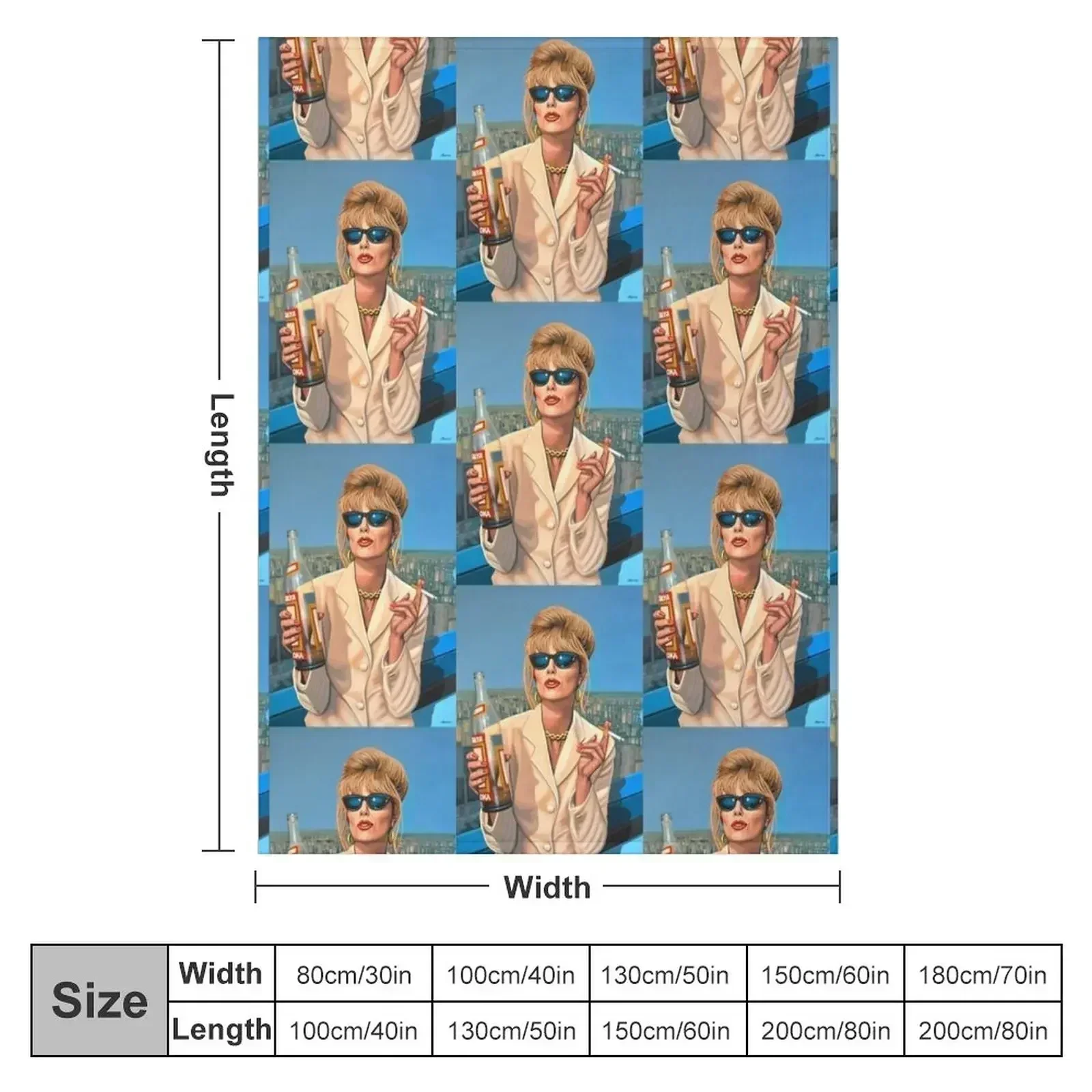 Joanna Lumley as Patsy Stone painting Throw Blanket For Baby Single Stuffeds Baby heavy to sleep Blankets