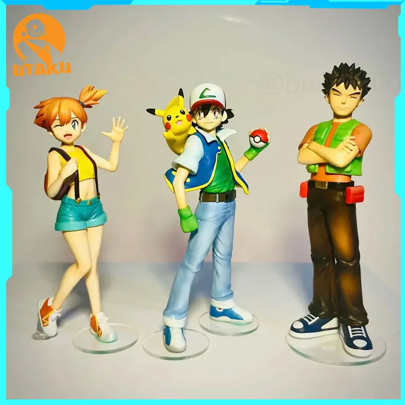 

New Ash Ketchum Anime Figure Brock Action Figures Misty Figurine Pvc Gk Statue Model Doll Collection Decoration Desk Toys Gifts