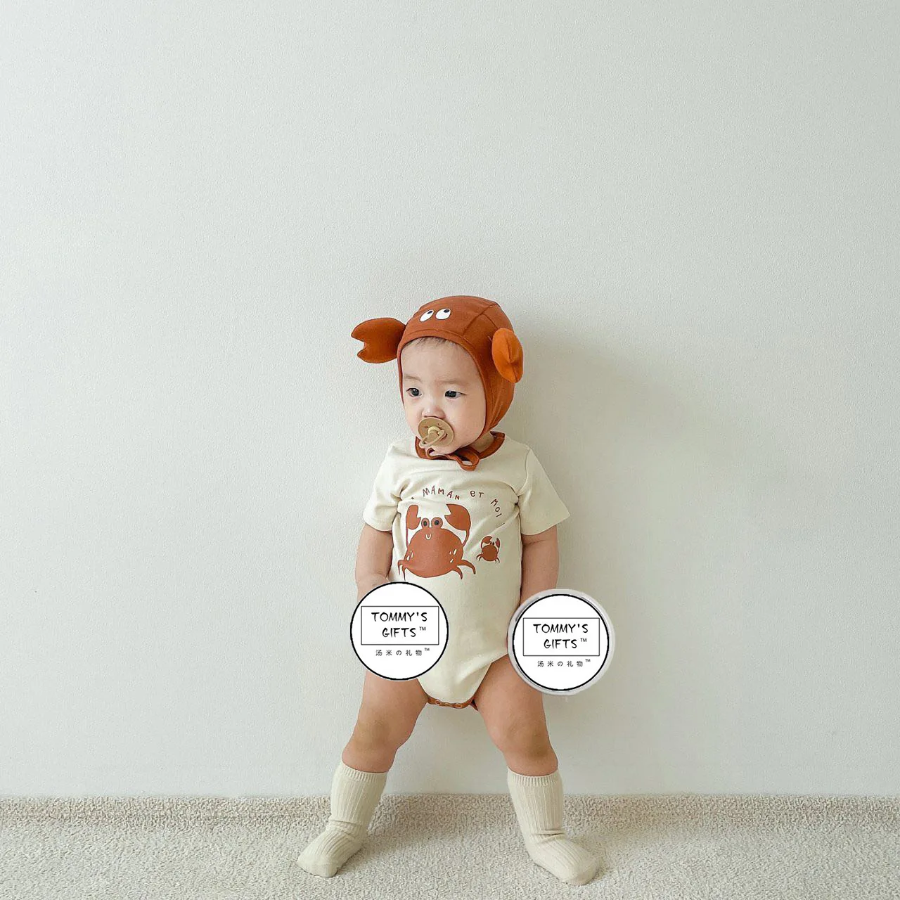 ثوب فضفاض مطبوع عليه رسوم كارتونية على شكل سرطان البحر لربيع وصيف 2025 ثوب فضفاض كوري لطيف غير رسمي ناعم عصري ومريح يناسب الجميع #4