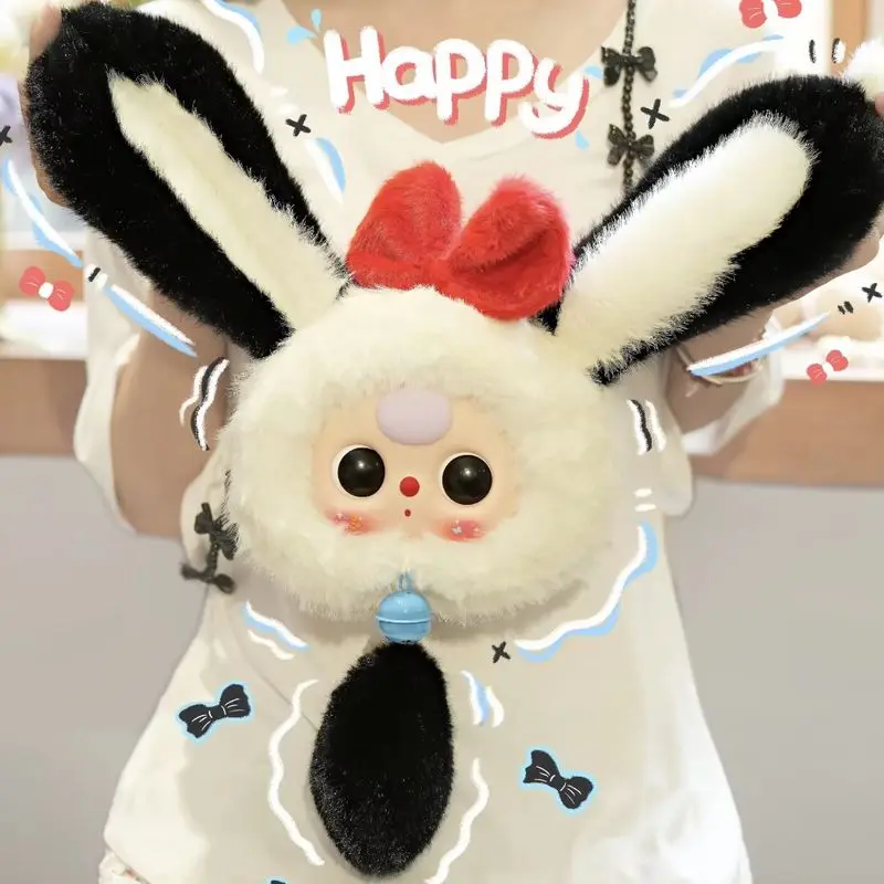 Nuovo arrivo bambino tre super carino fortunato coniglio borsa con cerniera scatola cieca regali festival per ragazze bambola pratica giocattoli Kawaii