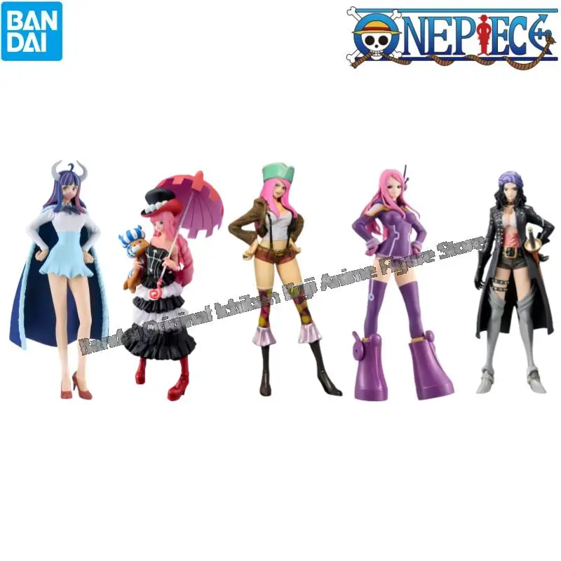 En Stock Bandai caja Original Kit de modelismo una pieza Dxf Ulti Perona Nico Robin joyería Bonney personajes de Anime estatua coleccionable