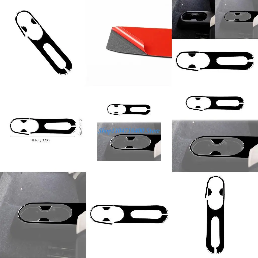 

y1gd 4Pcs/Set Handbrake Sticker Trim for 500 2012-2015 Auto Handbrake Panel Trim