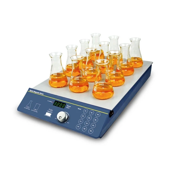 

Laboratory hot sale 12 multi position Hot Plate Magnetic Stirrer