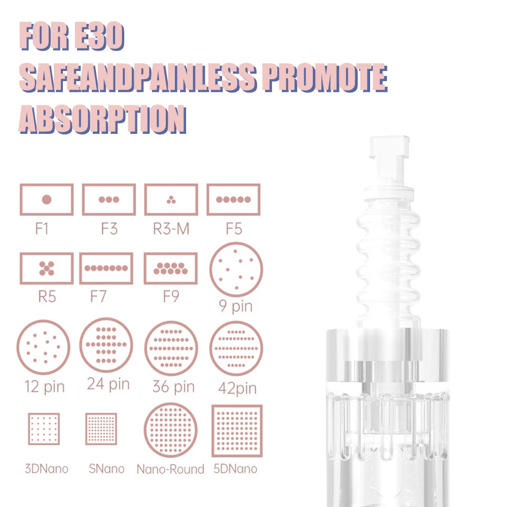 

Original E30 Nano-Material Needle Dr Pen N2/M5/M7/A1/A6 E30 MYM Nano Disposable Bayonet Cartridge Replaceable Head