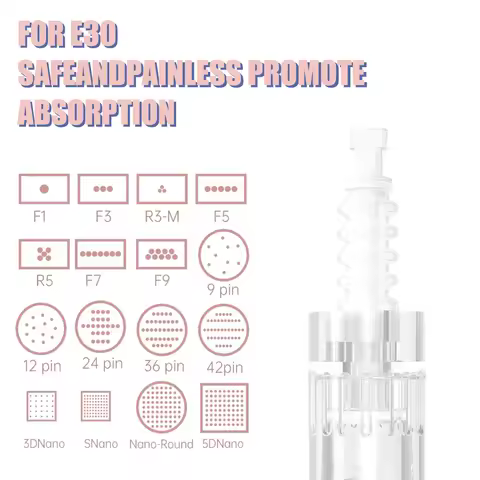 Original E30 Nano-Material Needle Dr Pen N2/M5/M7/A1/A6 E30 MYM Nano Disposable Bayonet Cartridge Replaceable Head