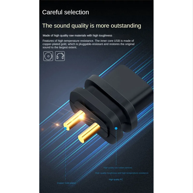 2 ชิ้น 2 ขา 0.78 มิลลิเมตรซ็อกเก็ตหญิงเข็มคู่ซ็อกเก็ตหูฟังนูนซ็อกเก็ตหญิงสําหรับ 0.7-0.8 มิลลิเมตรชายสีดํา