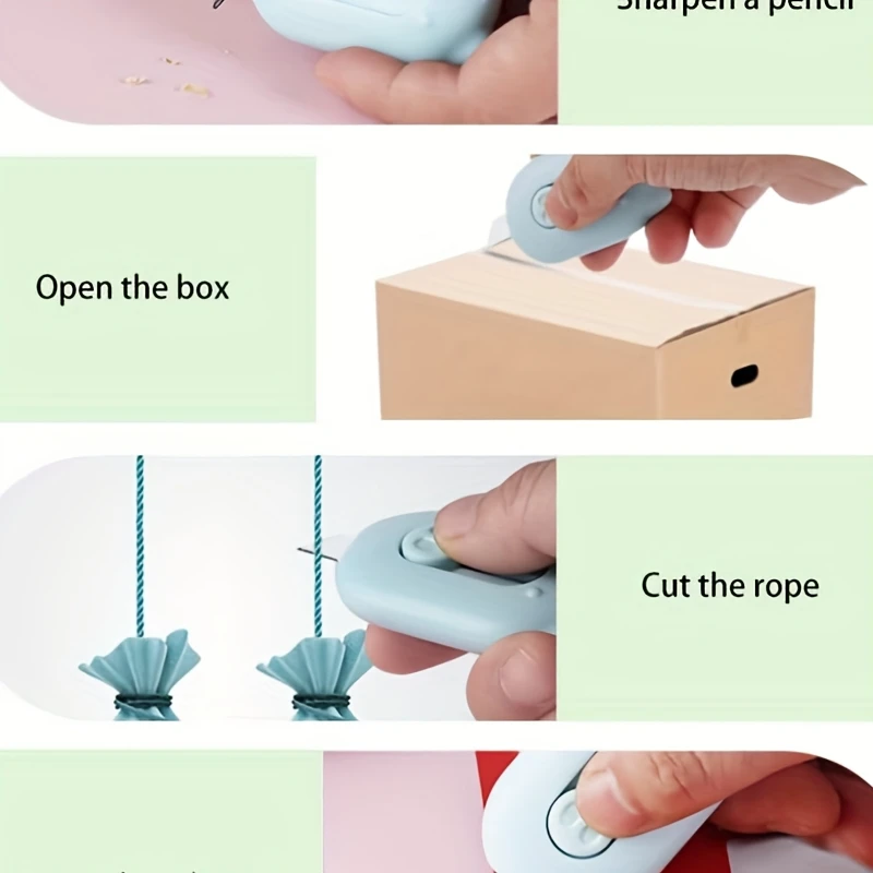 4 мини-ножи для распаковки с выдвижными открывателями для писем, многофункциональные художественные ножи в форме милой свиньи, веселые и практичные