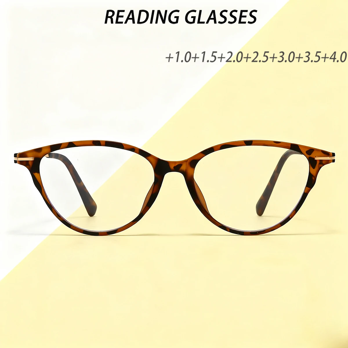 FYTOO Unisex Tortoiseshell Full-Frame Fashion Reading Glasses, Lightweight TR, Multi-Powers, Sweet Gift for Elders.