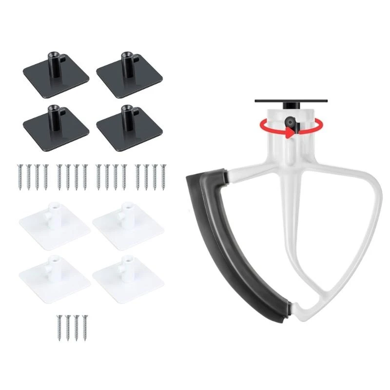 Gói 4 hook đính kèm bếp máy trộn Bộ phận đính kèm đính kèm tổ chức tổ chức máy trộn có kết cấu bằng nhựa