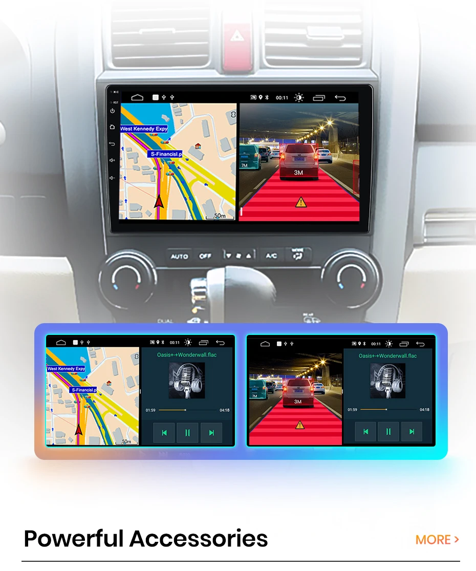 AWESAFE 9-Zoll-Android-Radio für Honda CR-V 3 RE CRV 2007-2011, kabelloses CarPlay & Android Auto, GPS-Navigation, Multimedia, Unterstützung für Lenkradsteuerung, Subwoofer, Verstärker, Rückfahrkamera, EU Plug-and-Play, DAB+, digitales Autoradio, 2-DIN-Autoradio, Stereo, RDS, DSP, FM – Detail 28