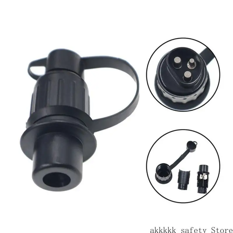 XXFF مقطورة التوصيل 3 أقطاب محول سحب موصل إلكتروني للقوارب القوافل شاحنة 3 دبوس اقتران المقبس #3