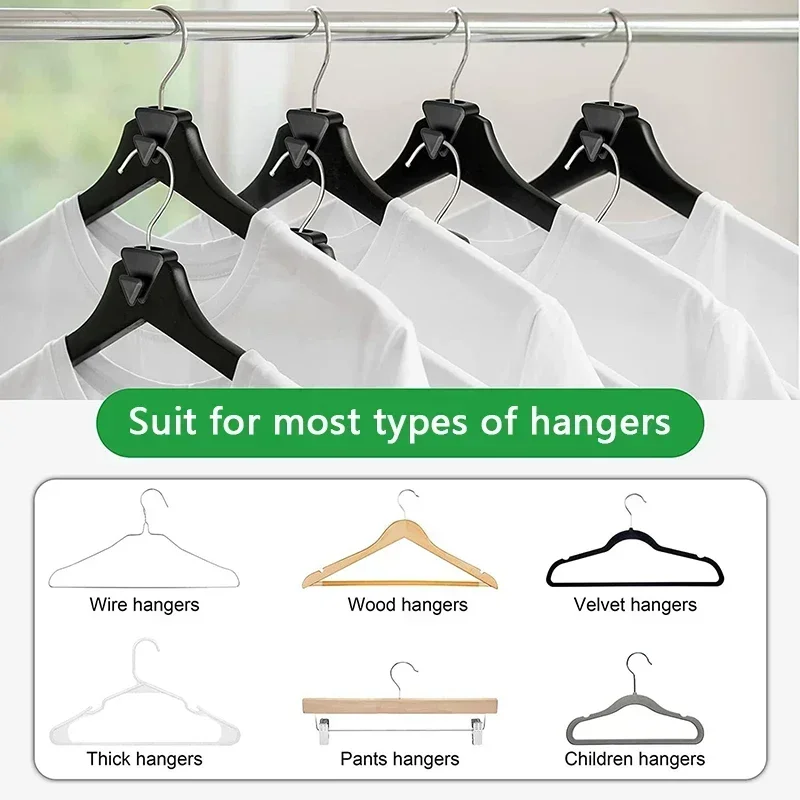 Triangles Clothes Hanger Connector Hooks Closet Clothes Hooks Rack Space Saving Cascading Plastic Wardrobe Coat Organizer Holder