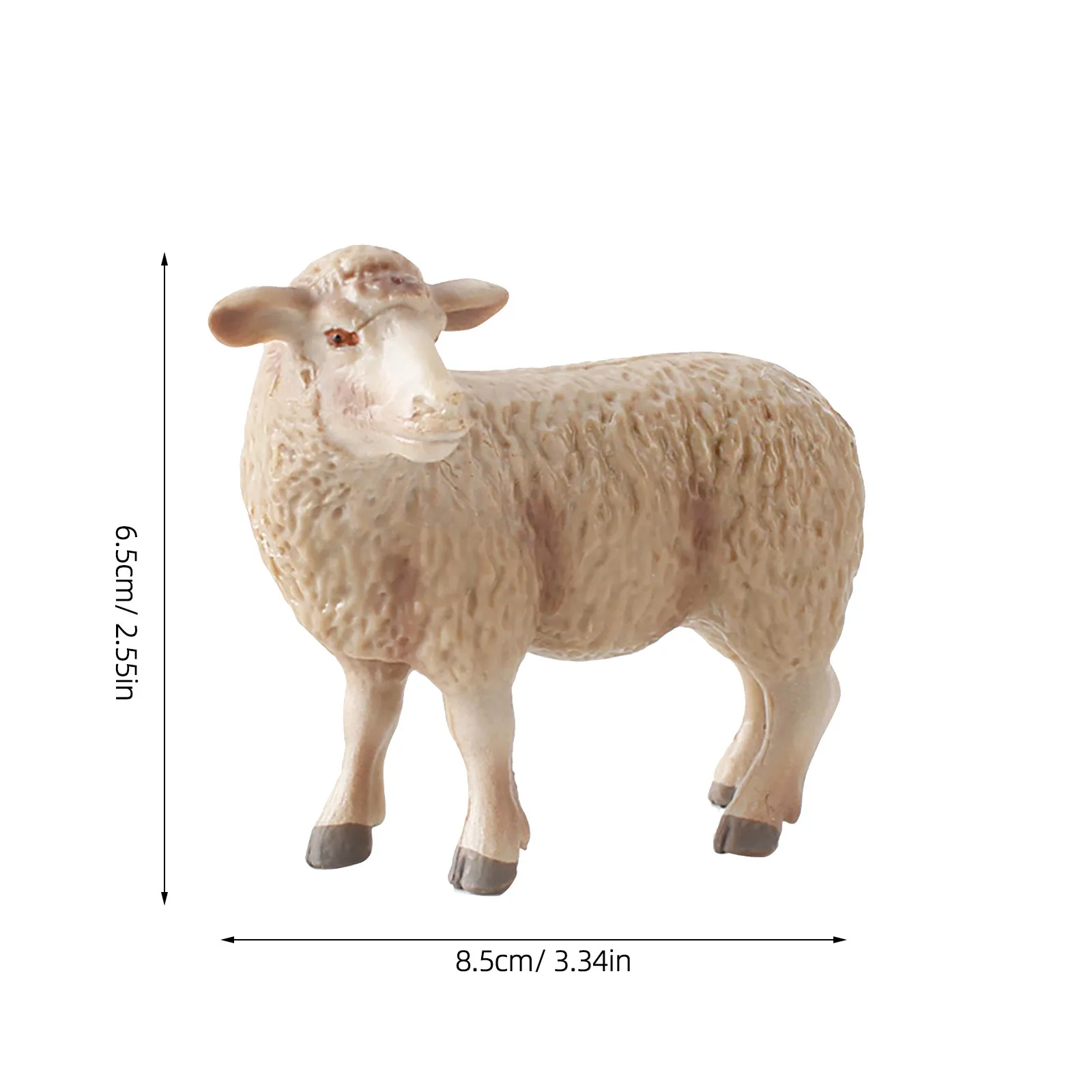 1Pcs Simulation Sheep Decoration Realistic Lifelike Animal Ornament for Home Office School Photo Prop Creative Room Decor - view 6