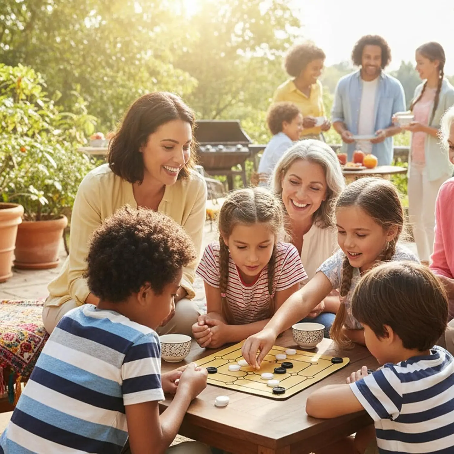 

Nine Mens Morris Chess Set - Portable Travel Board Game with Pieces for Family & Friends