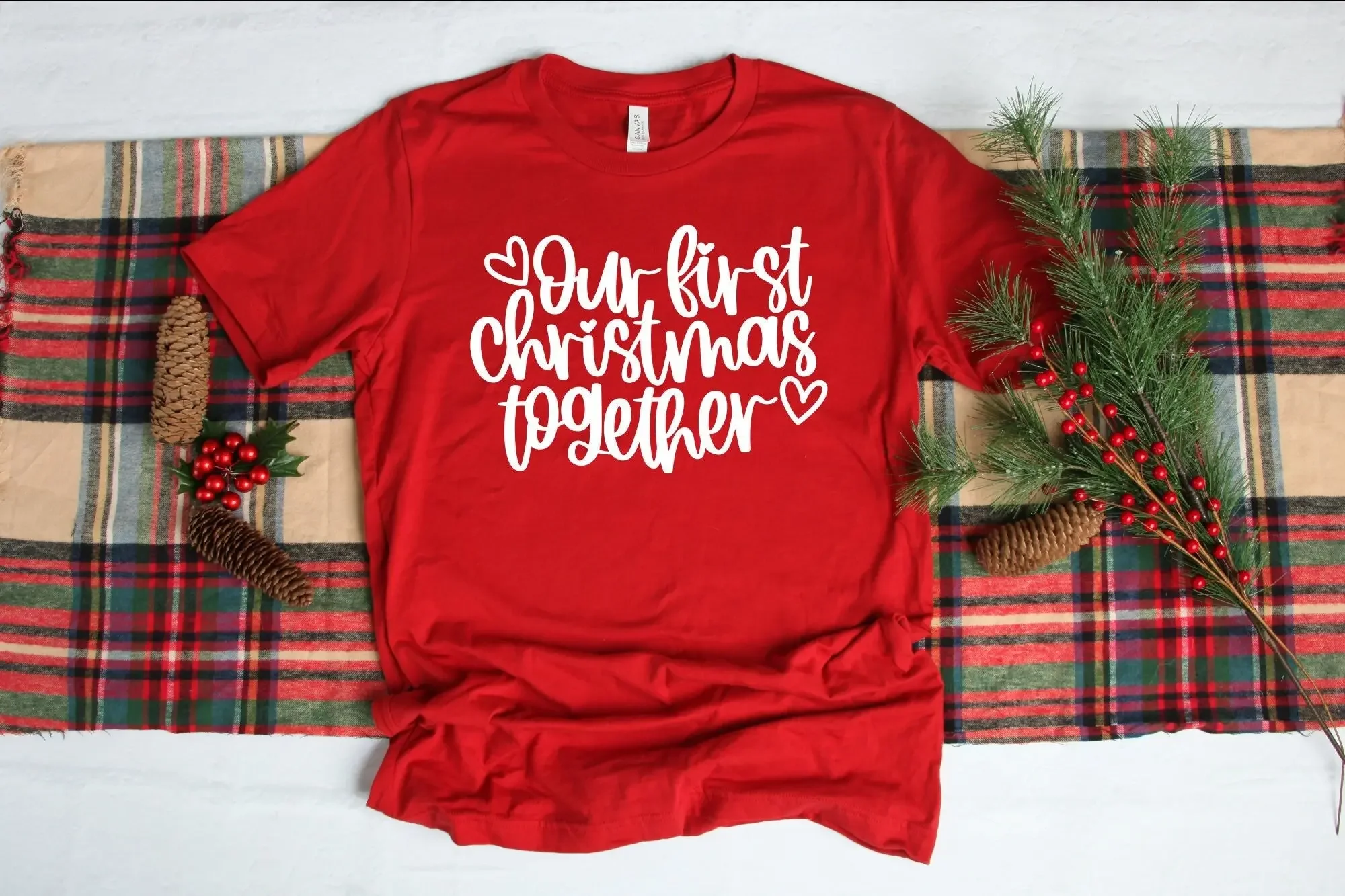 Our First Christmas Together T Shirt Cute Family Couple Christmash106