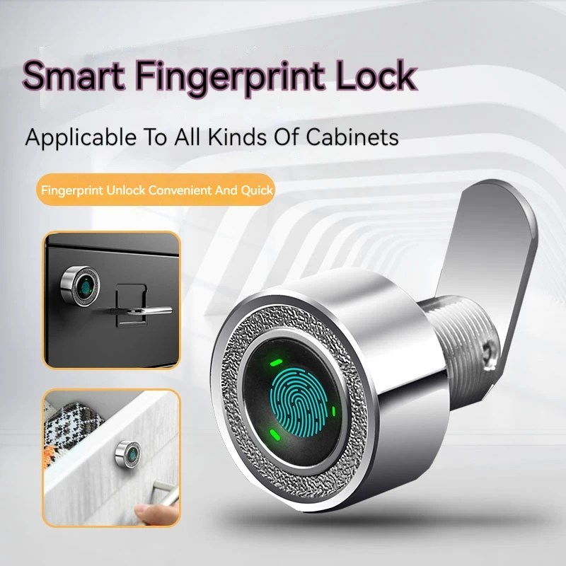 USB Charging Biometric Smart Fingerprint Lock Drawer Lock Office Metal Furniture Keyless Electronic Cabinet Lock Mailbox Lock