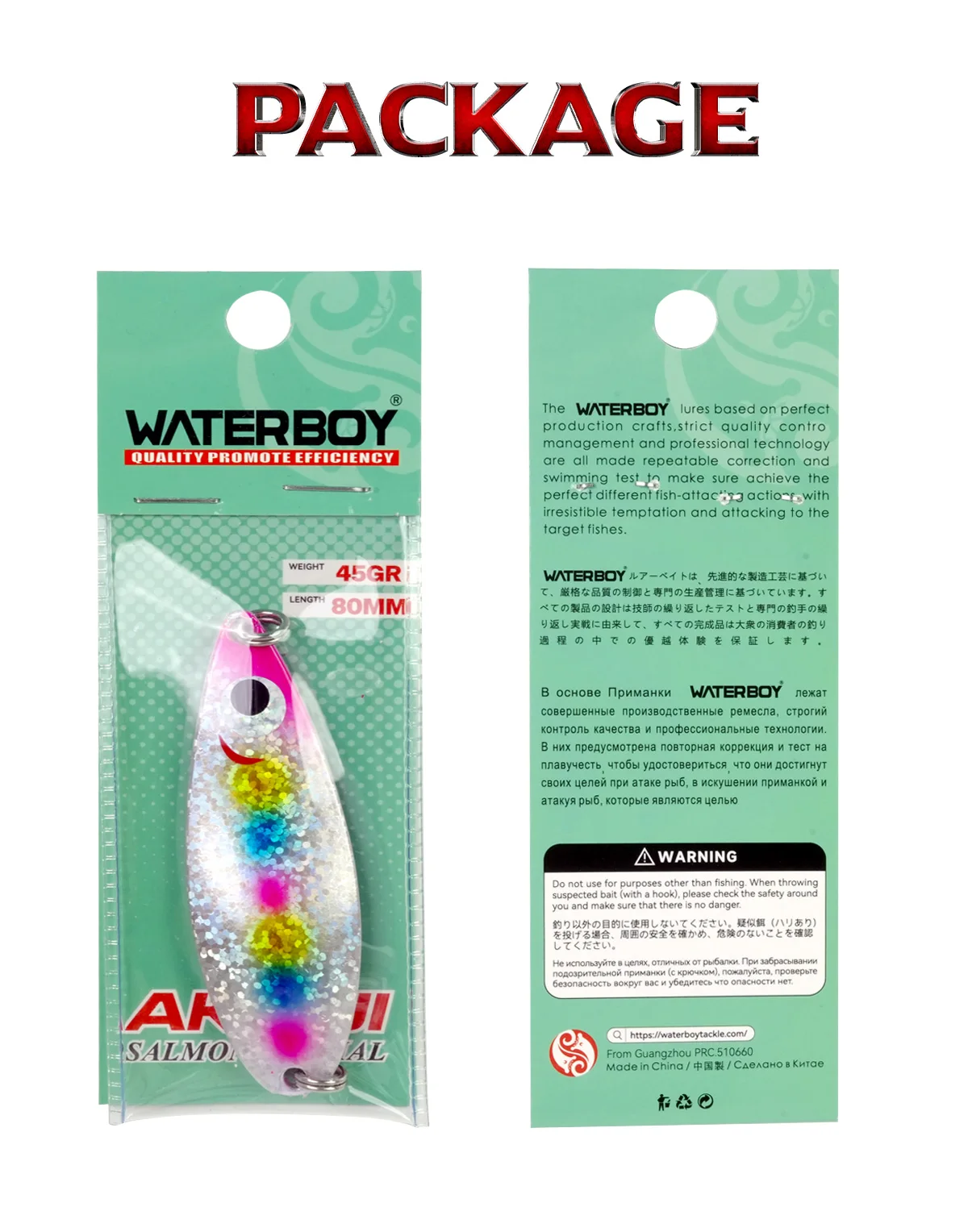 WATERBOY 1 Stück 8 cm 45 g Zinklegierung Löffel Angelköder Neues Design Großer Metallköder für Lachs Spezialfischen – Detail 7