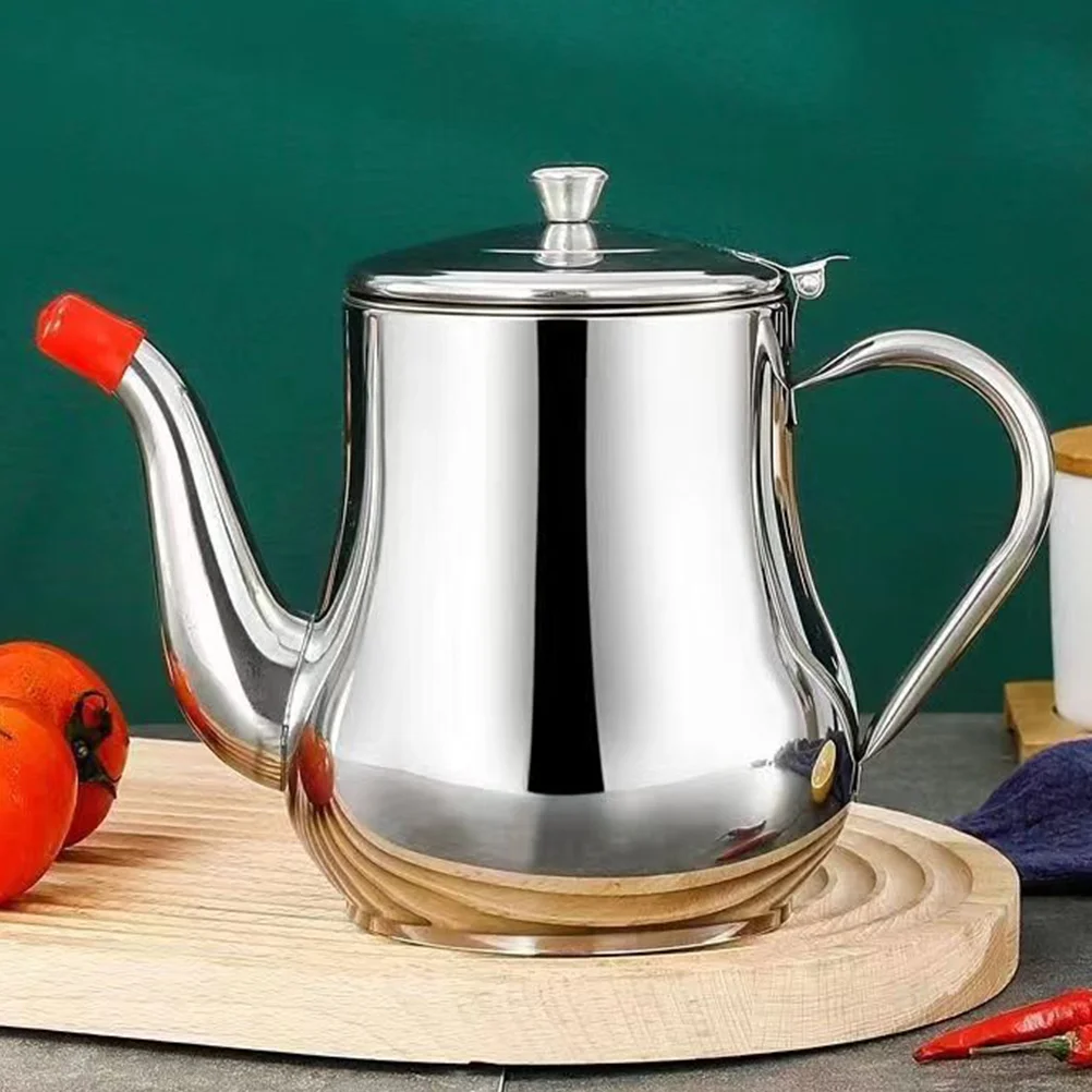

Stainless Steel Oil Pot Olive Disposal Dispenser Can Cooking Bottle for Kitchen Filter