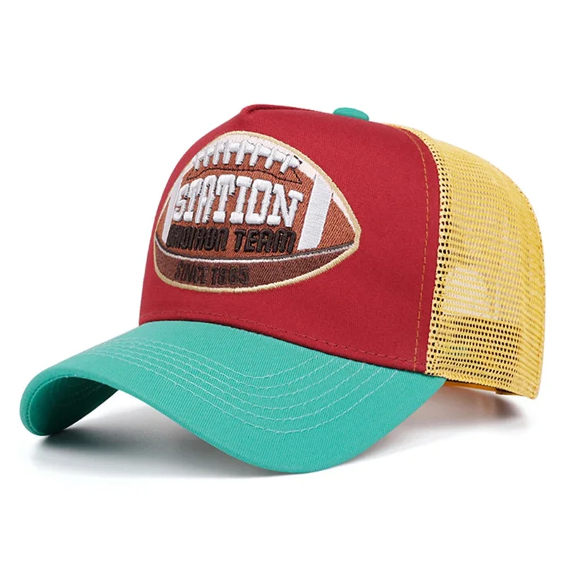 2026 New Hip Hop Sunshade Hat Rugby Embroidered Truck Hat Outdoor Daily Decoration Skateboard Hat Unisex Baseball Hat Mesh Hat