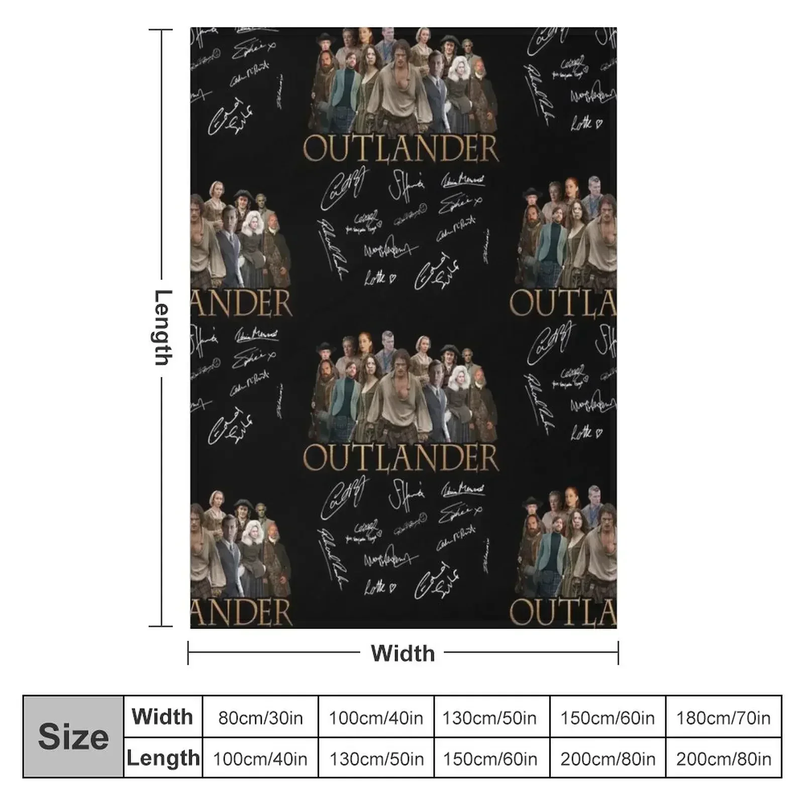 Outlander Signature Throw Blanket Designers Luxury Brand Sofa Throw Blankets